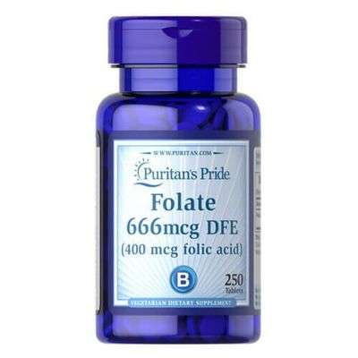 Puritan’s Pride Folate 666mcg DFE hỗ trợ giảm thiếu máu