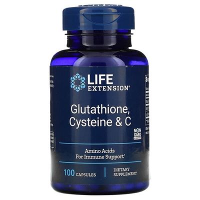 Viên Uống Life Extension Glutathione, Cysteine & C hỗ trợ làm trắng da