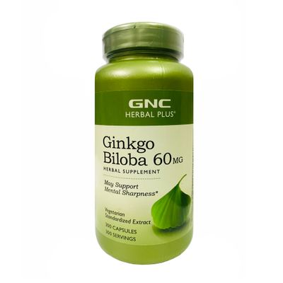 Viên uống hỗ trợ não bộ GNC Herbal Plus Ginkgo Biloba 60mg