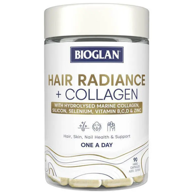 Viên uống Bioglan Hair Radiance + Collagen giúp đẹp da và tóc