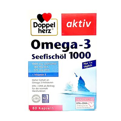 Dầu cá bổ sung Omega3 1000mg + Vitamin E của Doppelherz