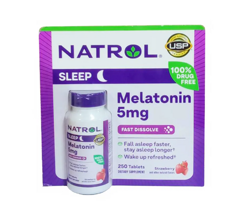 Viên Ngậm hỗ trợ ngủ ngon Natrol Sleep 5mg của Mỹ