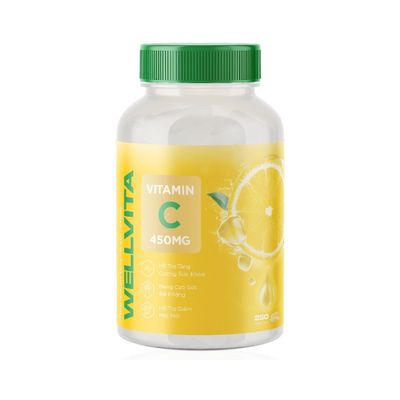 Viên uống WellVita Vitamin C 450mg hỗ trợ tăng cường sức khỏe
