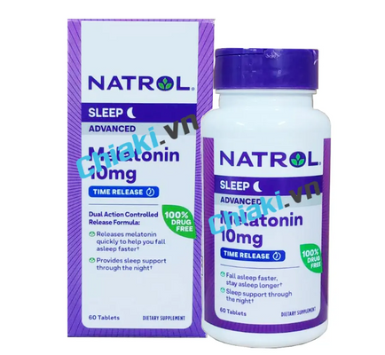 Viên uống Natrol Advanced Sleep 10mg hỗ trợ cải thiện giấc ngủ