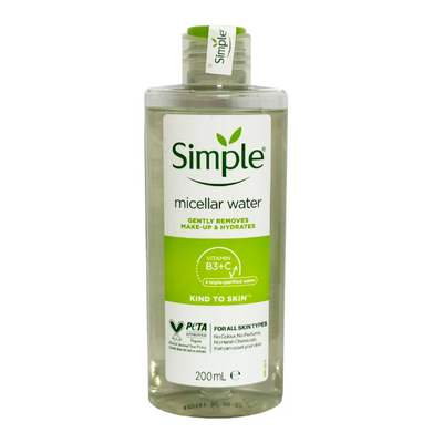 Nước tẩy trang Simple Micellar Cleansing Water cho mọi loại da