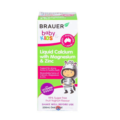 Siro cho bé Brauer Baby & Kids Liquid Calcium With Magnesium & Zinc