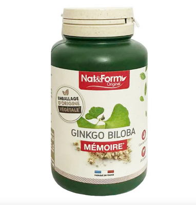 Viên uống Nat & Form Ginkgo Biloba Memoire Bio hỗ trợ bổ não
