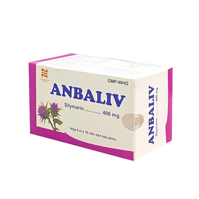Viên uống Anbaliv Silymarin 400mg hỗ trợ bảo vệ tế bào gan