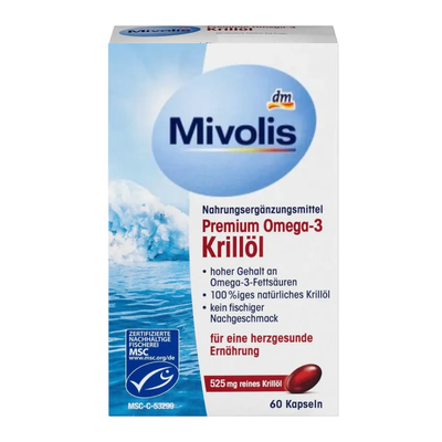 Dầu nhuyễn thể Mivolis Premium Omega-3 Krill Oil
