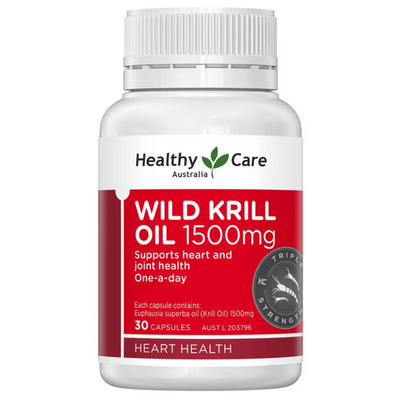 Viên dầu nhuyễn thể Healthy Care Wild Krill Oil 1500mg của Úc