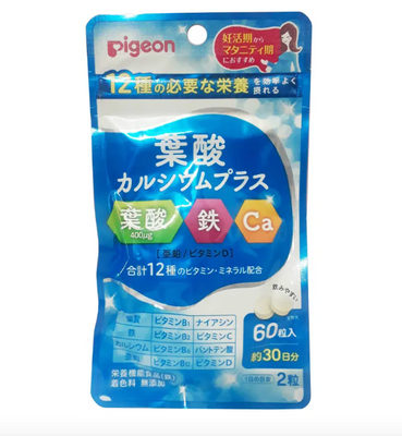Viên uống hỗ trợ bổ sung Canxi, Axit Folic Pigeon
