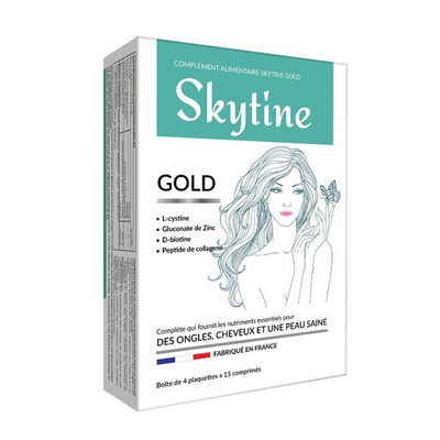 Viên uống Skytine Gold hỗ trợ làm đẹp da, móng và tóc của Pháp
