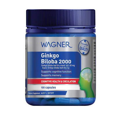 Viên uống Ginkgo Biloba 2000 Wagner, hộp 100 viên của Úc