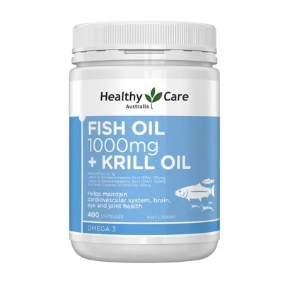 Viên uống Healthy Care Fish Oil 1000mg + Krill Oil