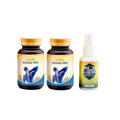 Combo 2 hộp viên uống Khớp Khang Thọ và 1 chai xịt xoa bóp