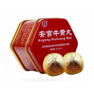 An cung ngưu hoàng hoàn Đồng Nhân Đường hộp thiếc đỏ