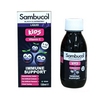 Siro tăng sức đề kháng cho bé từ 1- 12 tuổi Sambucol của Anh