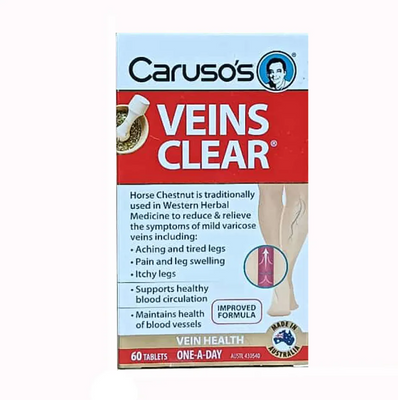 Viên Uống Caruso’s Veins Clear Của Úc 60 viên