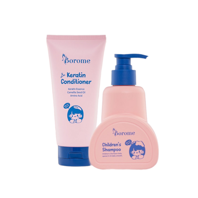 Cặp dầu gội xả trẻ em Borome không cồn