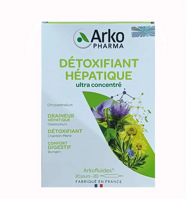 Dung dịch uống Arkopharma Détoxifiant Hépatique của Pháp