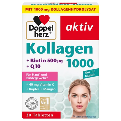 Viên uống hỗ trợ làm đẹp da Doppelherz Kollagen 1000