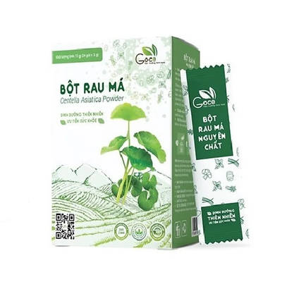 Bột rau má nguyên chất Goce hộp 24 gói