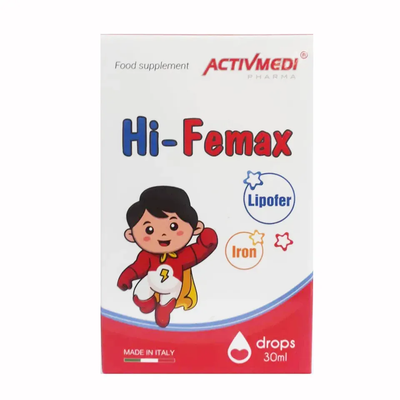 (Hàng công ty) Sắt hữu cơ dạng giọt Lipofer Hi-Femax dành cho bé