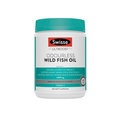 Viên dầu cá Úc Swisse Ultiboost Odourless Wild Fish Oil 1000mg