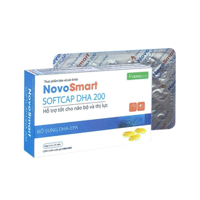Viên uống hỗ trợ não bộ và thị lực Novosmart Softcap DHA 200
