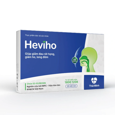 (Hàng công ty)  Viên uống hỗ trợ giảm ho Heviho Thái Minh