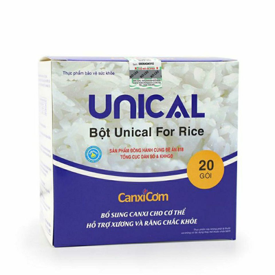 (Hàng nhập khẩu) Bột canxi cơm Unical For Rice hỗ trợ xương chắc khỏe