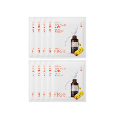 (Hàng nhập khẩu) Mặt nạ dưỡng sáng da Neogen Dermalogy Real Vita C 22% Mask 10 miếng