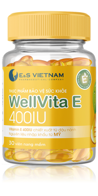 Viên uống hỗ trợ trẻ hóa và làm đẹp da WellVita E 400IU