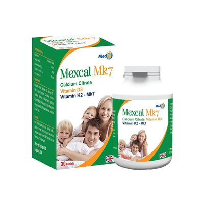 (Hàng nhập khẩu) Viên uống Mexcal MK7 MedEq bổ sung canxi hữu cơ