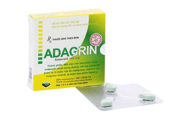 Viên uống tăng cường sinh lý nam Adagrin 100mg hộp 3 viên chính hãng