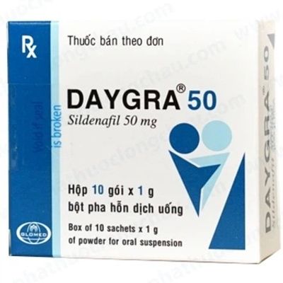 Bột uống tăng cường sinh lý nam Daygra 50 Abbott hộp 10 Gói chính hãng