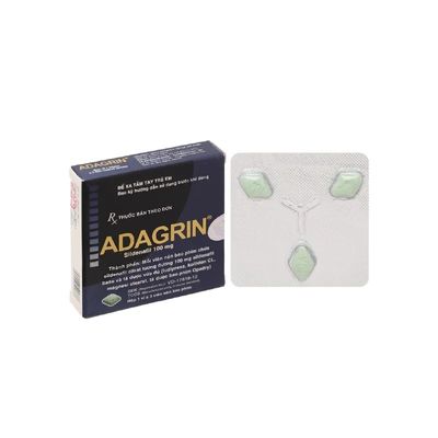 Viên uống tăng cường sinh lý nam Adagrin 100mg (mẫu mới) hộp 3 viên chính hãng