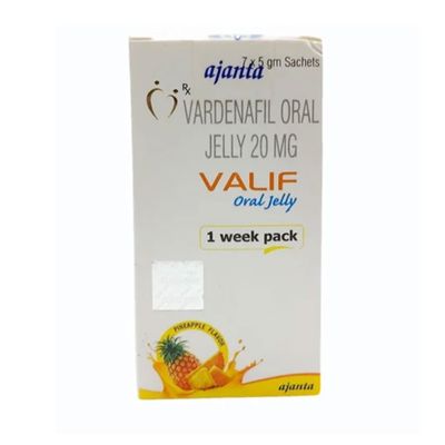 Viên kẹo tem cuongduong nam cực mạnh Thạch Trái Cây Var Oral Jelly Vị Dứa - 1 hộp 7 gói