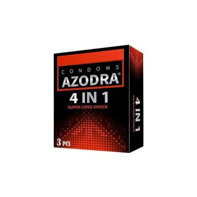  Bao cao su Azodra 4 in 1 - Kéo dài tgian (Hộp 3 Cái) 