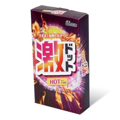 Bao Cao Su Jex Hot Type Siêu Mỏng Siêu Gai (Hộp 8 Cái) 