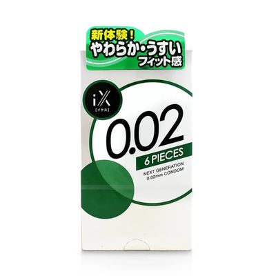 Bao Cao Su Jex 0.02 IX Green Siêu Mỏng (Hộp 6 Cái) 