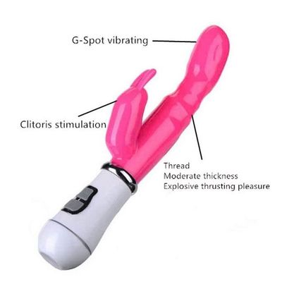 Máy rung tai thỏ ABS mềm, sạc điện có 8 chế độ