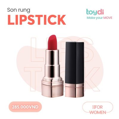  Máy massage nguỵ trang hình cây son Lipstick cao cấp dành cho các cô bé giải toả  nhiều chế độ rung chính hãng