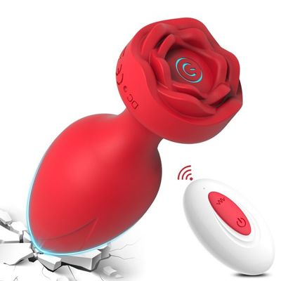 Phích rung cắm hậu môn hoa hồng có điều khiển Vibration Anal Plug Rose
