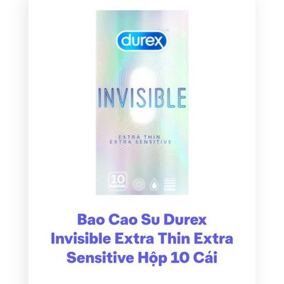 Bao cao su durex hộp 12 cái, chính hãng, che tên sản phẩm khi đặt hàng 
