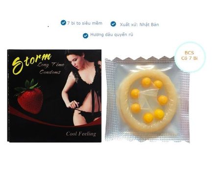 Bao Cao Su Storm 7 Bi Lớn Hương Dâu - Lốc 10 Chiếc 641453