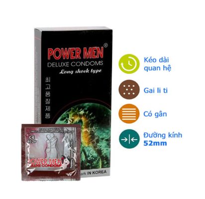 Bao Cao Su Power Men Cá Ngựa Gân Gai Kéo Dài Thời Gian