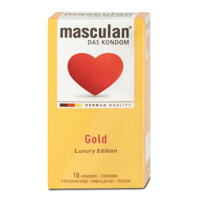 Bao Cao Su Masculan Gold Mỏng Trơn Hương Vani Của Đức H10