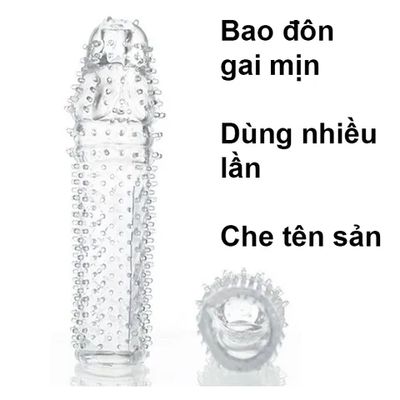 Bộ bao cao su đôn dên khúc giữa gai vỉ 6 cái Meos