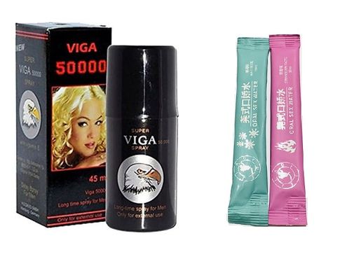 Chai Xịt Super Viga 50000 Chính Hãng Kèm Nước Tình Yêu Oral Water